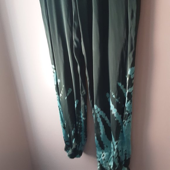 Young Fabulous & Broke New! Green Silky Joggers Size Small - Picture 5 of 12